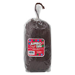 Pepperell Jumbo Roving 3-Ply Craft Yarn - 8 oz, 150 yds, Brown - front of packaging