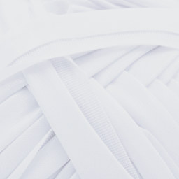 Lion Brand Yarn Haute Stitches Faux Leather Yarn - New York White - close-up