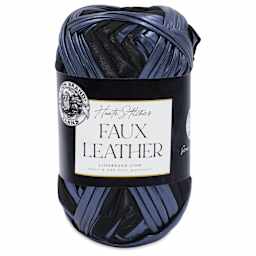 Lion Brand Yarn Haute Stitches Faux Leather Yarn - Ink, 39 yds