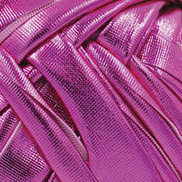 Lion Brand Yarn Haute Stitches Faux Leather Yarn - Hot Pink - close-up