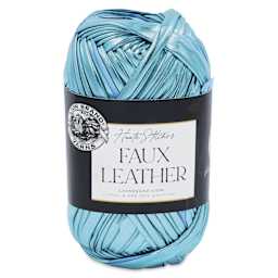 Lion Brand Yarn Haute Stitches Faux Leather Yarn - Caribbean Blue, 39 yds