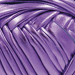Lion Brand Yarn Haute Stitches Faux Leather Yarn - Purple Rain - close-up