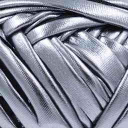 Lion Brand Yarn Haute Stitches Faux Leather Yarn - Silver Fox - close-up