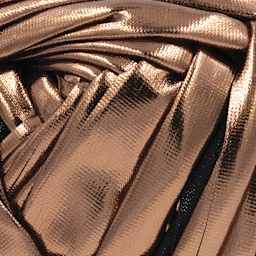 Lion Brand Yarn Haute Stitches Faux Leather Yarn - Bronze - close-up