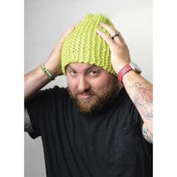 Lion Brand Yarn InstaKnit Yarn - finished beanie example