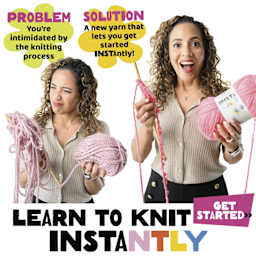 Lion Brand Yarn InstaKnit Yarn - learn to knit instantly