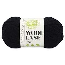 Lion Brand Yarn Wool-Ease DK Yarn - Black, 232 yds