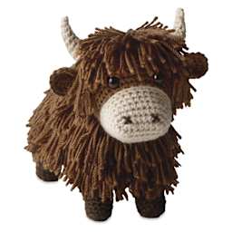 Leisure Arts Amigurumi Crochet Kit - Highland Cow finished example