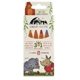 Manuscript Lionheart 3-in-1 Jumbo Wooden Watersoluble Wax Crayons - Front of package
