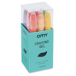 Omy Gel Crayon Set, in packaging
