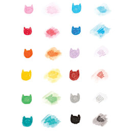 Ooly Cat Parade Watercolor Gel Crayons, color swatches