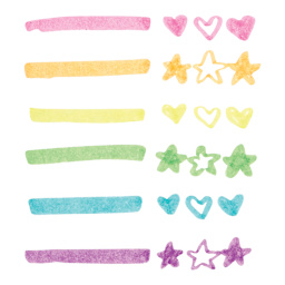 Ooly Beary Sweet Mini Scented Highlighters, color swatches 