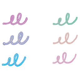 Ooly Silver Linings Outline Markers, six color swatches