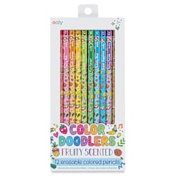 Ooly Color Doodlers Fruity Scented Erasable Colored Pencils, in packaging