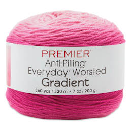 Premier Yarns Anti-Pilling Everyday Worsted Gradient Yarn - Pink Tones, 360 yds