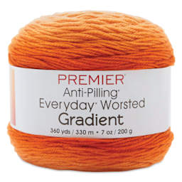 Premier Yarns Anti-Pilling Everyday Worsted Gradient Yarn - Orange Tones, 360 yds