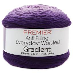 Premier Yarns Anti-Pilling Everyday Worsted Gradient Yarn - Purple Tones, 360 yds