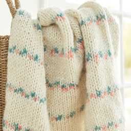 Premier Yarn Bloom Chunky Yarn - Gerbera, finished blanket