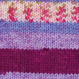 Premier Yarn Bloom Chunky Yarn - Iris. knitted sample