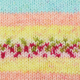 Premier Yarn Bloom Chunky Yarn - Snapdragon, knitted sample