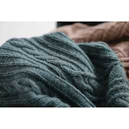 Quince & Co Owl Yarn - Lagoon, sweater close-up