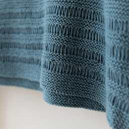 Quince & Co Willet Yarn - Meridian, knit sample