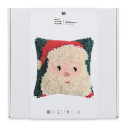 Rico Design Latch Hooking Kits - Santa Pillow, 15" x 15"
