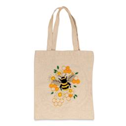 John Bead Embroidered Bag DIY Kit finished bee artwork project