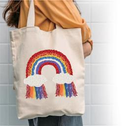 John Bead Needle Punching Tote Bag DIY Kit finished included tote bag project