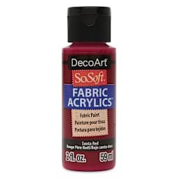 DecoArt SoSoft Fabric Paint - Santa Red, 2 oz, Bottle