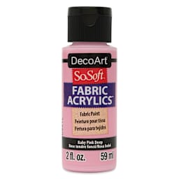 DecoArt SoSoft Fabric Paint - Baby Pink Deep, 2 oz, Bottle