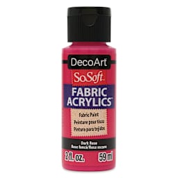DecoArt SoSoft Fabric Paint - Dark Rose, 2 oz, Bottle