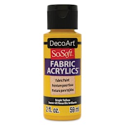 DecoArt SoSoft Fabric Paint - Bright Yellow, 2 oz, Bottle