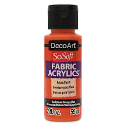 DecoArt SoSoft Fabric Paint - Cadmium Orange, 2 oz, Bottle