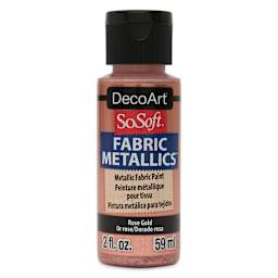DecoArt SoSoft Fabric Metallic Paint - Rose Gold, 2 oz, Bottle