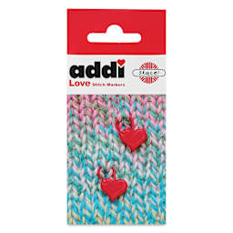 Skacel by Addi iLove Stitch Markers - Pkg of 6, Hearts front of packaging