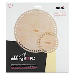 Skacel by Addi Shapes Basket Bases - Pkg of 2, Circle front of packaging