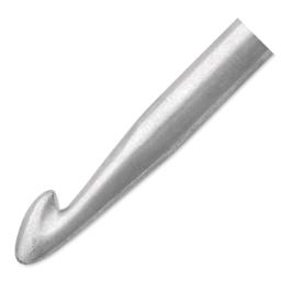 Skacel by Addi Olive Wood Crochet Hook - US J, 6.00 mm close up to show hook