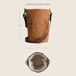 Twig & Horn Canvas Bucket Bag dimensions