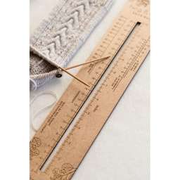 Twig & Horn Sock Sizing Ruler with sock project