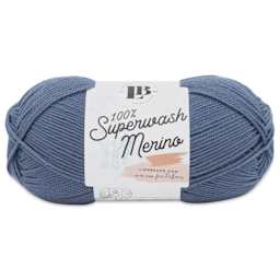 Lion Brand Yarn Collection Superwash Merino Yarn - Denim
