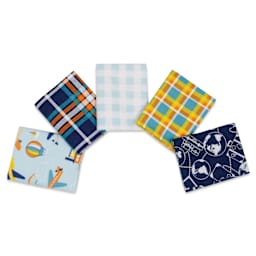 Little Feet Boutique Flannel Fat Quarter Bundle - Pkg of 5, Adventure Awaits all patterns