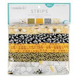 Create It Fabric Strips - Pkg of 20, Bee Designs, 2.5" x 42" front of packaging