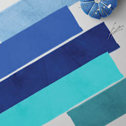 Create It Fabric Strips - Pkg of 20, Solid Blues, 2.5" x 42"