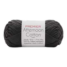 Premier Yarn Afternoon Cotton Yarn - Charcoal, skein
