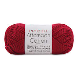 Premier Yarn Afternoon Cotton Yarn - Cherry, skein