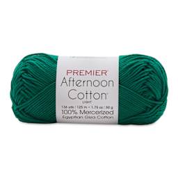 Premier Yarn Afternoon Cotton Yarn - Sea Green, skein