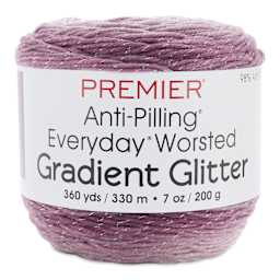 Premier Yarn Anti-Pilling Everyday Worsted Gradient Glitter Yarn - Thistle Tones packaging