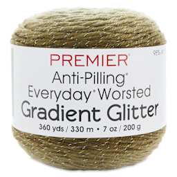 Premier Yarn Anti-Pilling Everyday Worsted Gradient Glitter Yarn - Fern Green Tones packaging