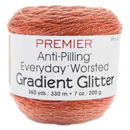 Premier Yarn Anti-Pilling Everyday Worsted Gradient Glitter Yarn - Terra Cotta Tones packaging